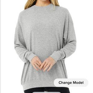 ⭐️ ALO Yoga Soho Pullover Dove Grey Heather XS